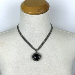 Tocara Stainless Steel‎ Pendant Reversible Necklace